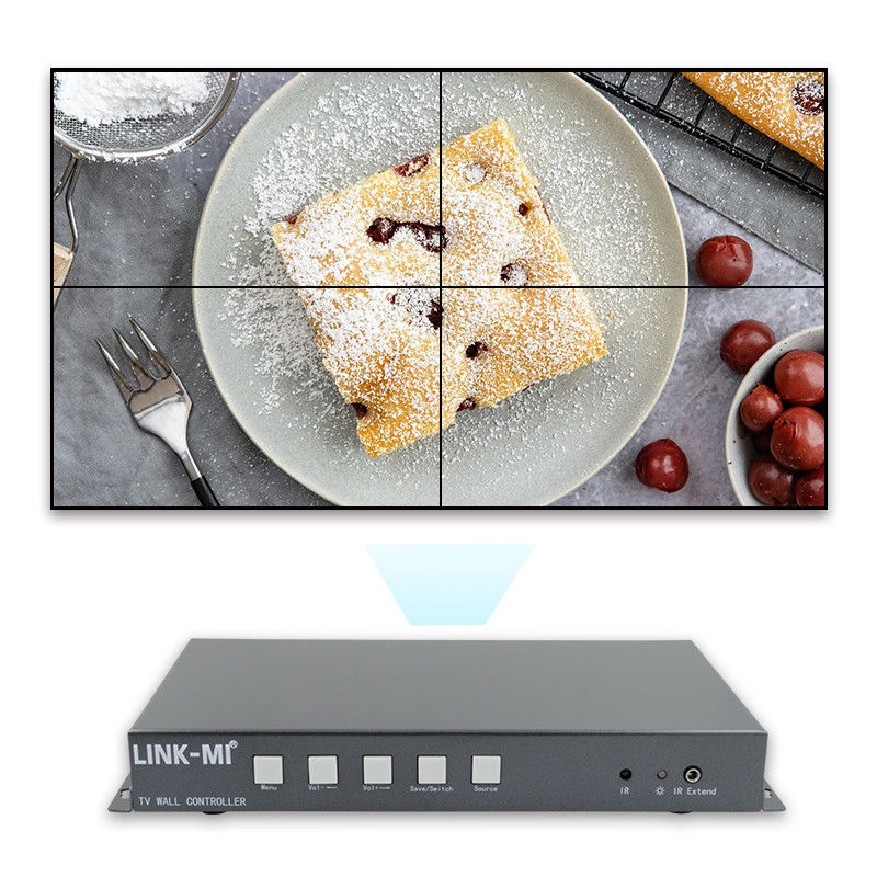 2X2 مراقب جدار الفيديو يدعم HDMI مدخل إشارة USB 1080P للإعلان