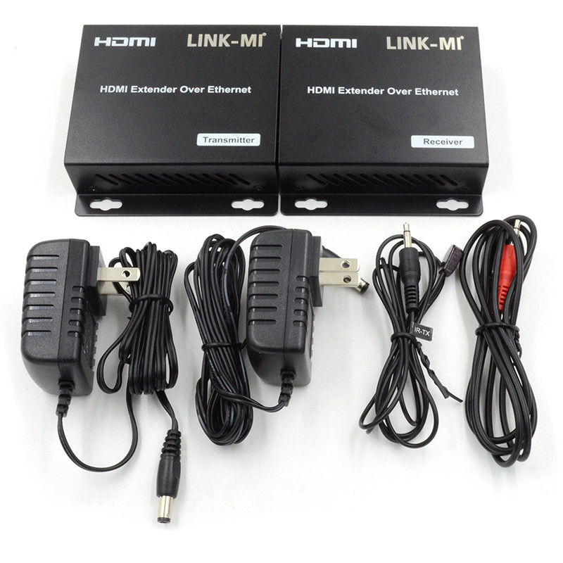120M HDMI Extender AV عبر IP 1080P مع نقطة دعم IR إلى العديد إلى العديد من التسلسلات