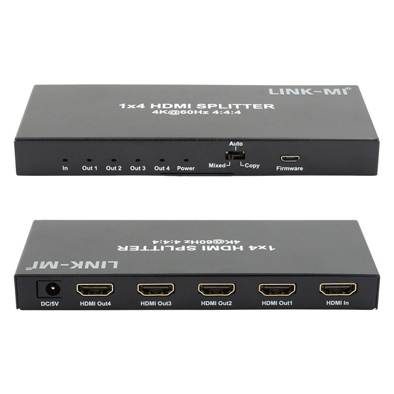 HDMI 2.0 HDMI Extender Splitter 60Hz 1x4 دعم 3D 18G HDR 1 في 4 خارج AV Splitter