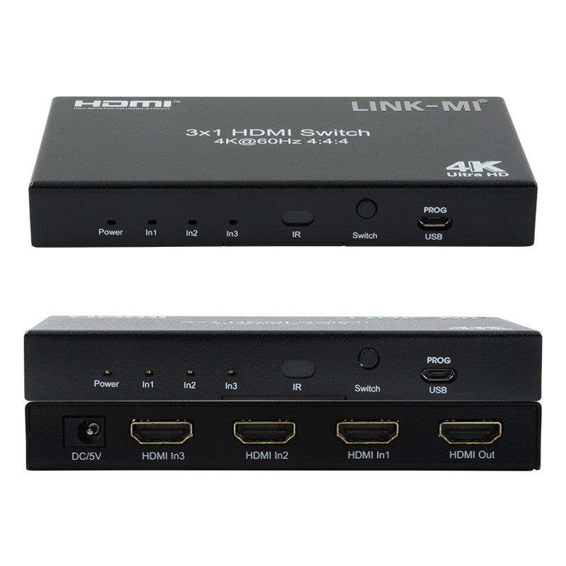 3X1 HDMI 2.0 Switch HD Matrix Switcher 3 X 1 HDMI Switch 3 Port HDMI Switch 1080P 20m