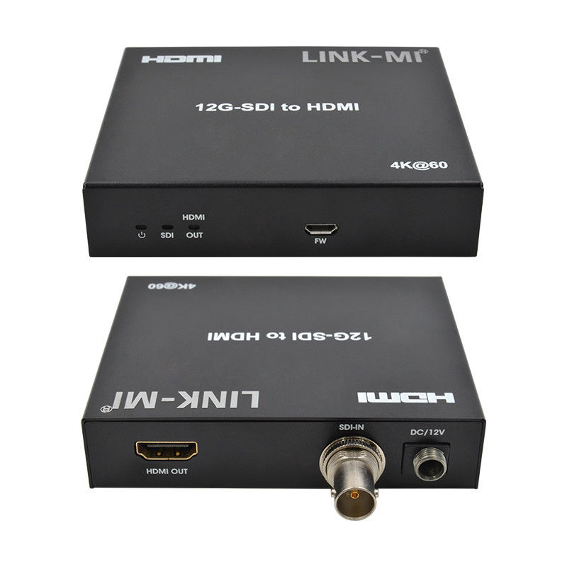 12G 6G 3G SDI إلى محول الفيديو HDMI دعم YUV4:2٢ ماكس 120 متر