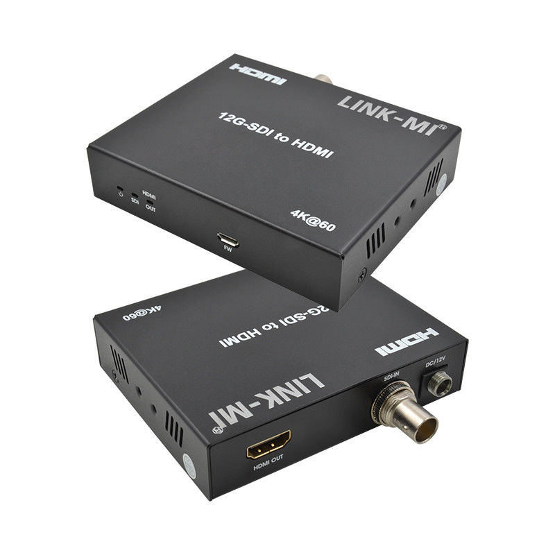 12G 6G 3G SDI إلى محول الفيديو HDMI دعم YUV4:2٢ ماكس 120 متر