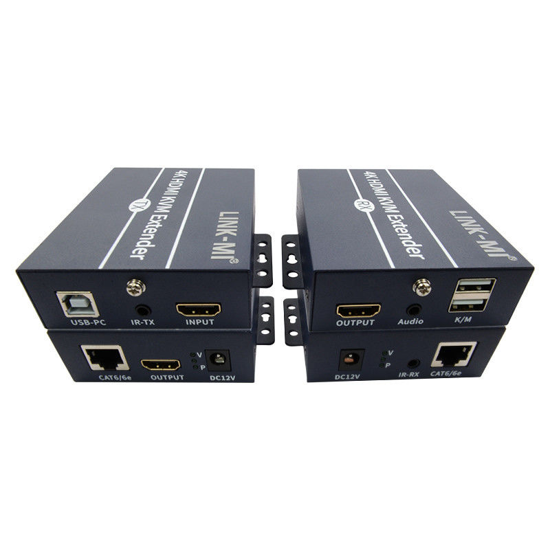 120m 4K KVM Extender HDMI عبر Cat 6 / Cat6e كابل للفأر لوحة المفاتيح