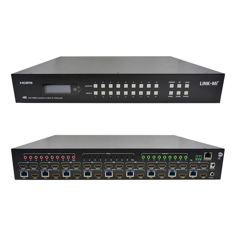 9x9 70M معالج حائط فيديو HDMI Hdmi Splitter 3x3 4K HDMI Matrix Extender
