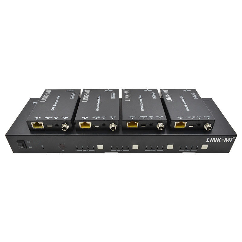 70M 4X4 HDMI Matrix مع وظيفة IR Matrix 18Gbps 4K@60Hz HDMI 2.0b POC