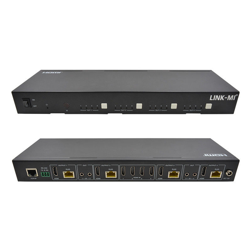 70M 4X4 HDMI Matrix مع وظيفة IR Matrix 18Gbps 4K@60Hz HDMI 2.0b POC