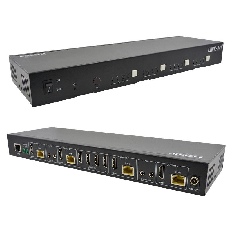 70M 4X4 HDMI Matrix مع وظيفة IR Matrix 18Gbps 4K@60Hz HDMI 2.0b POC