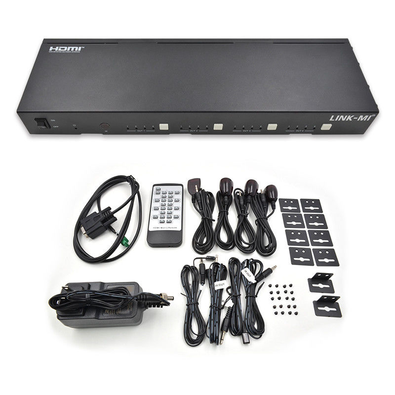 70M 4X4 HDMI Matrix مع وظيفة IR Matrix 18Gbps 4K@60Hz HDMI 2.0b POC
