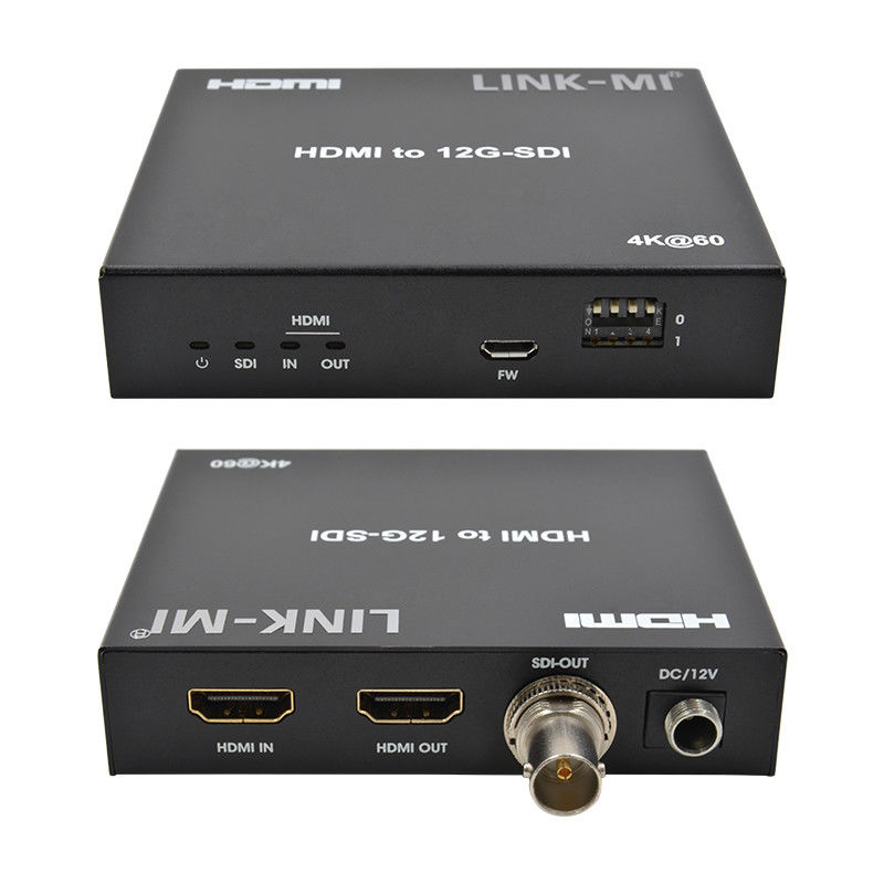4K HDMI إلى محول SDI مع دعم Loop Out 12G 4K @ 60Hz EDID Max 120m