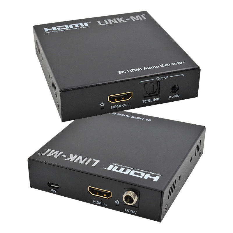 مستخرج الصوت HDMI 2.1 Audio Splitter 4k دعم 8K 60Hz YUV4:2:0 المركز المركزي المركزي