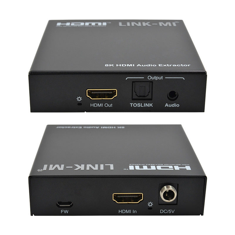 مستخرج الصوت HDMI 2.1 Audio Splitter 4k دعم 8K 60Hz YUV4:2:0 المركز المركزي المركزي