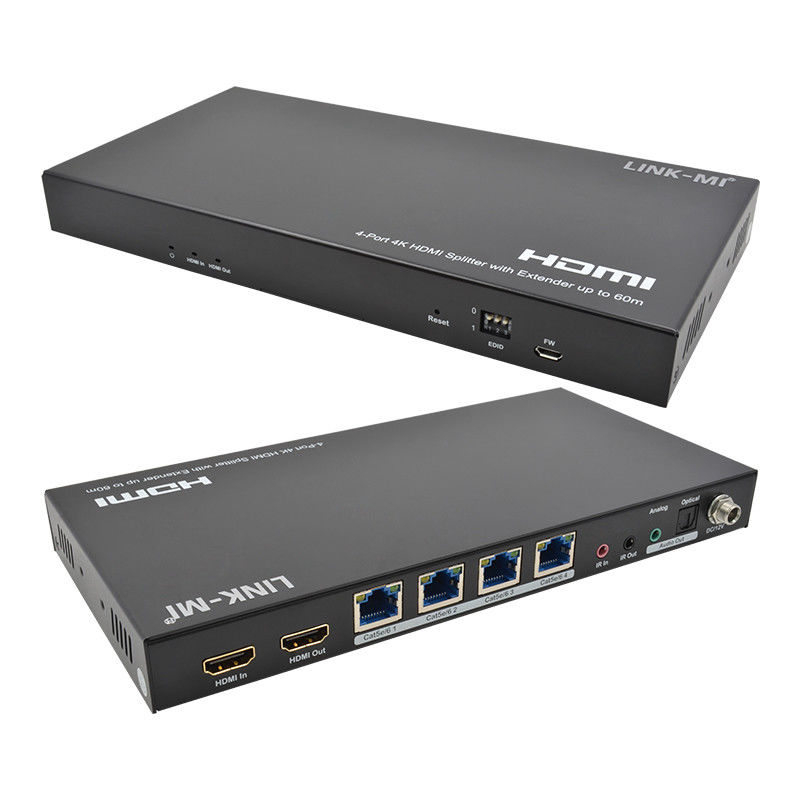 1x4 4K لاسلكي HDMI Splitter Extender دعم 60m 4K @ 60Hz AV Splitter عبر RJ45