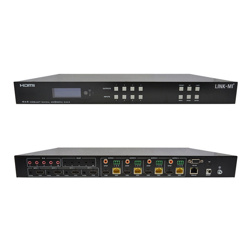 70m 4x4 HDMI Audio Matrix Switch مع 4 HDMI Loop Out لـ 4 منفذات لتحويل الفيديو