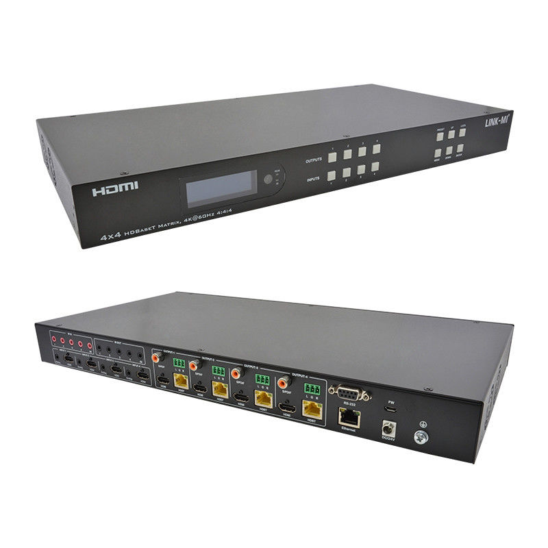 70m 4x4 HDMI Audio Matrix Switch مع 4 HDMI Loop Out لـ 4 منفذات لتحويل الفيديو