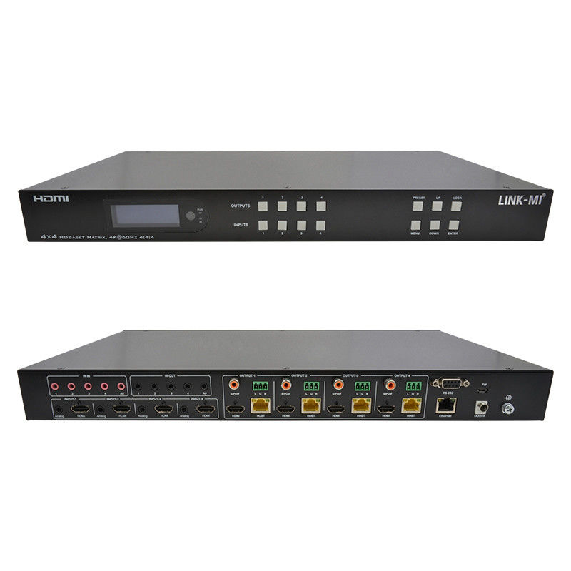 70m 4x4 HDMI Audio Matrix Switch مع 4 HDMI Loop Out لـ 4 منفذات لتحويل الفيديو