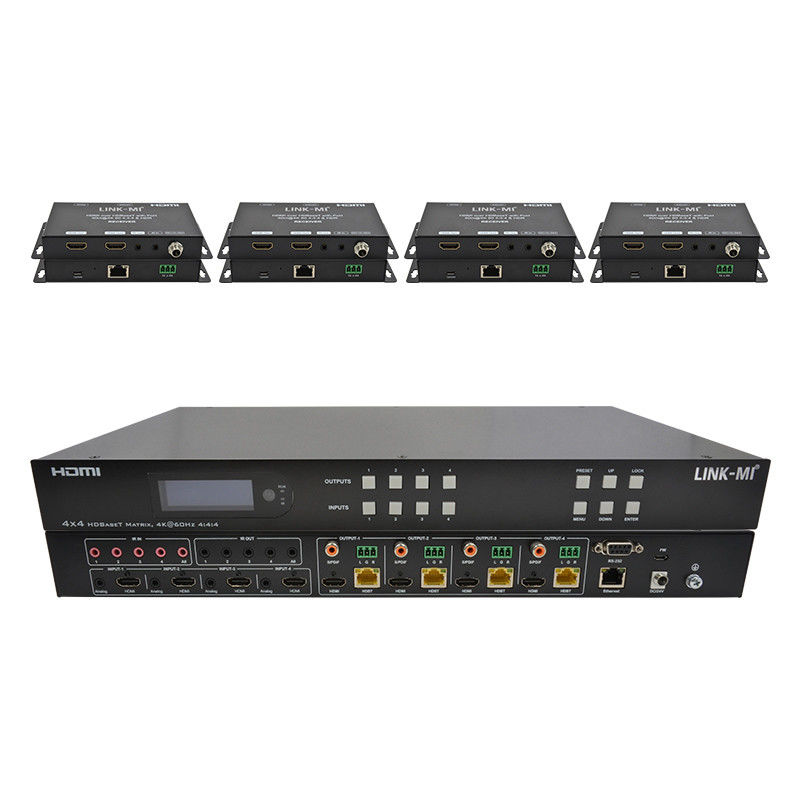 70m 4x4 HDMI Audio Matrix Switch مع 4 HDMI Loop Out لـ 4 منفذات لتحويل الفيديو
