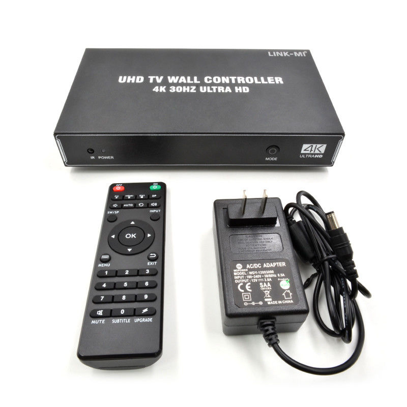 1X4 1X3 1X2 4K وحدة تحكم فيديو جدار 30 هرتز 4 قنوات HDMI TV وحدة معالجة فيديو جدار 2x2