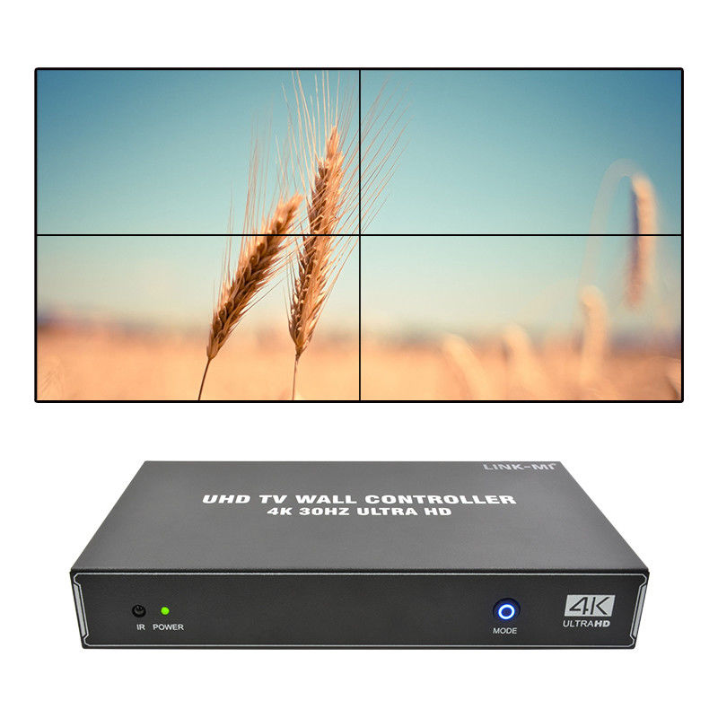 1X4 1X3 1X2 4K وحدة تحكم فيديو جدار 30 هرتز 4 قنوات HDMI TV وحدة معالجة فيديو جدار 2x2