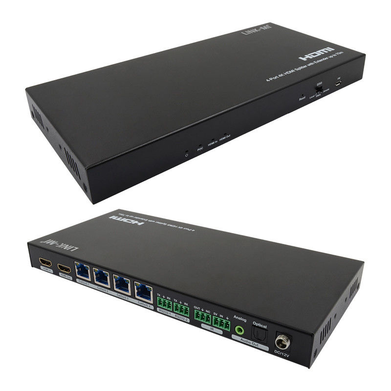 70M 1x4 4K HDMI Splitter Extender مع استخراج صوتي 1x4 Hdmi Splitter عبر Cat6