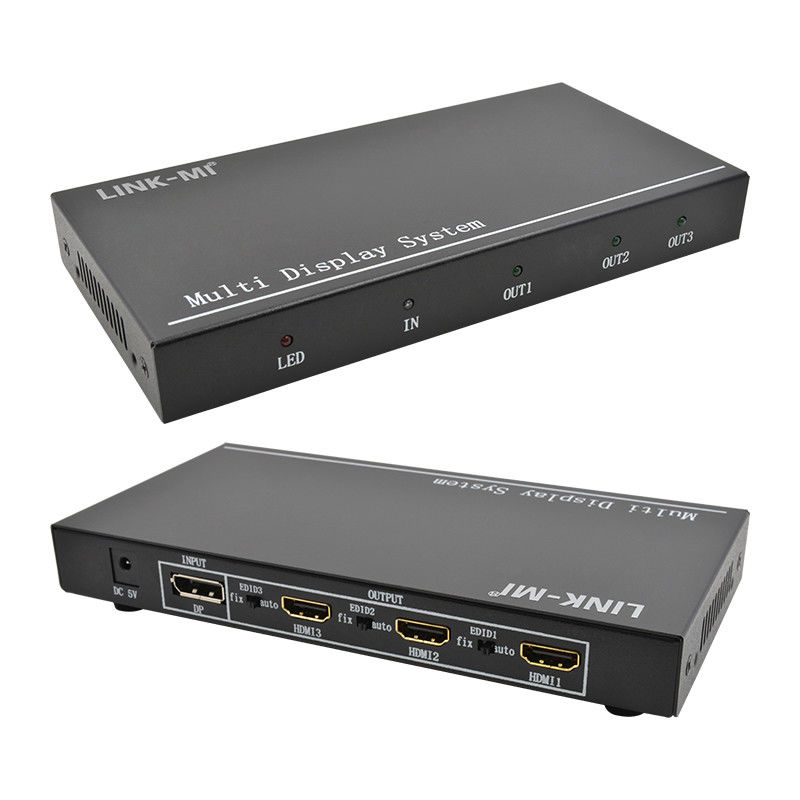 5760x1080 UHD 1X3 وحدة تحكم فيديو جدار معالج متعدد شاشة Splicer 1 DP في 3 HDMI الخروج