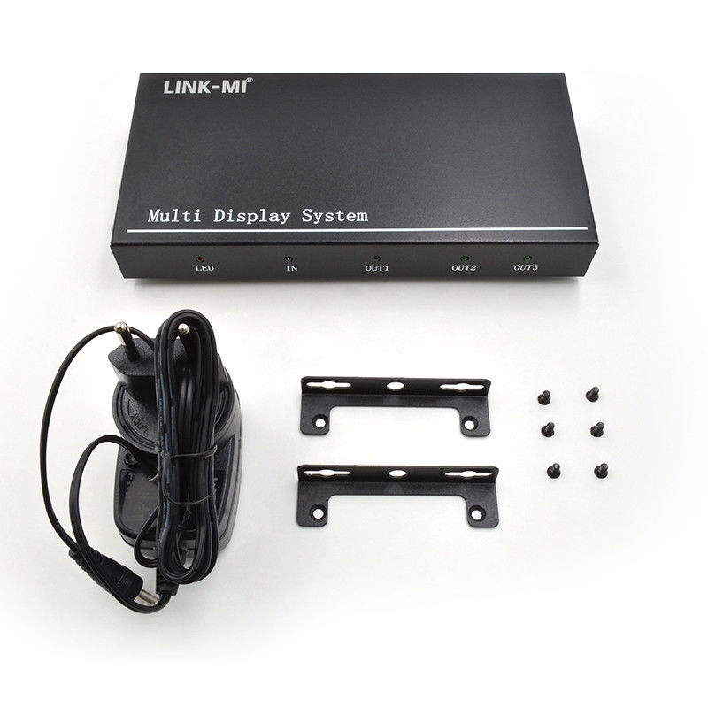 5760x1080 UHD 1X3 وحدة تحكم فيديو جدار معالج متعدد شاشة Splicer 1 DP في 3 HDMI الخروج
