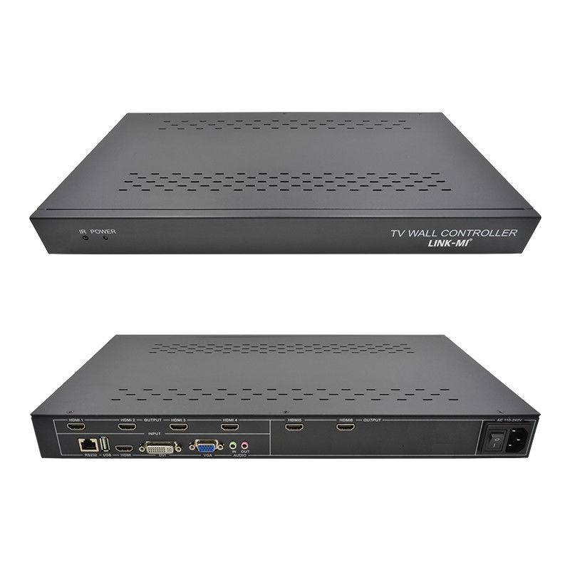 6 قنوات حاسوب حائط فيديو HDMI 2X3 حاسوب حائط LED لـ 6 أجهزة تلفزيون