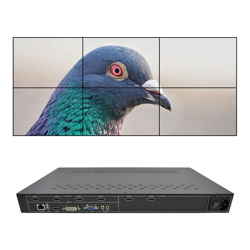 6 قنوات حاسوب حائط فيديو HDMI 2X3 حاسوب حائط LED لـ 6 أجهزة تلفزيون
