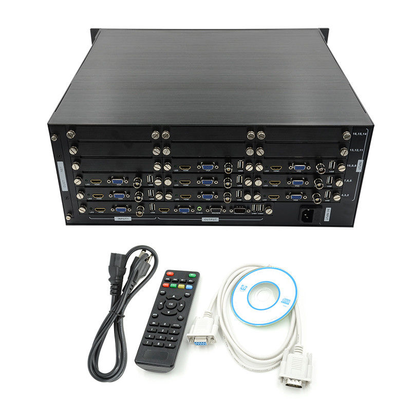 16 قناة فيديو HDMI Multi Viewer VGA BNC إشارة الدخول 1080P 16X1 HDMI Switch