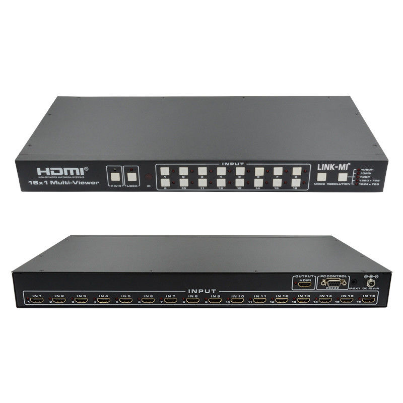 16X1 AV 4K Quad Multiviewer 16 في 1 خارج معالج محول فيديو سلس