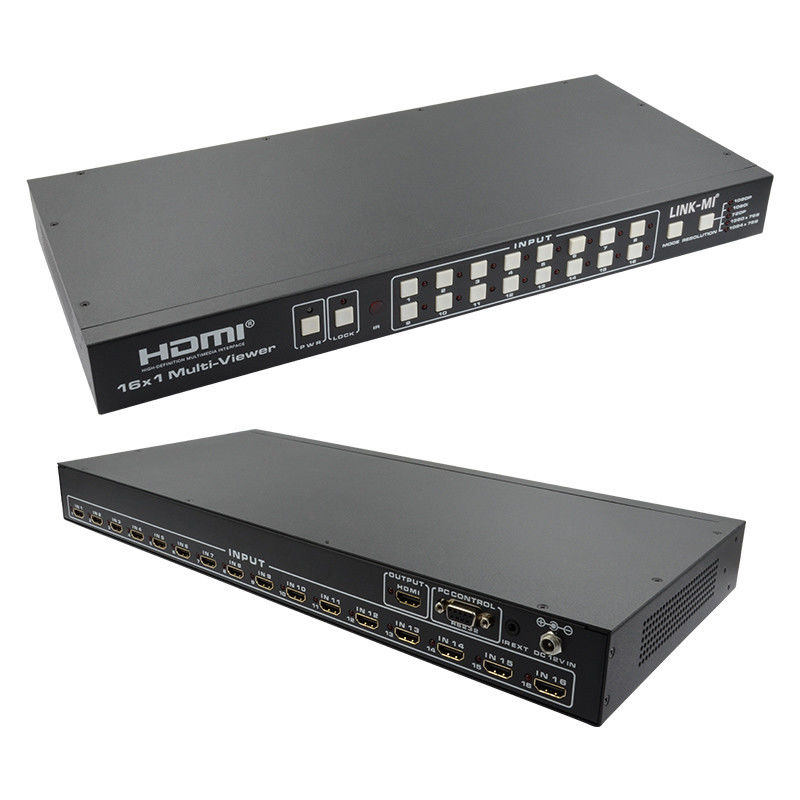 16X1 AV 4K Quad Multiviewer 16 في 1 خارج معالج محول فيديو سلس
