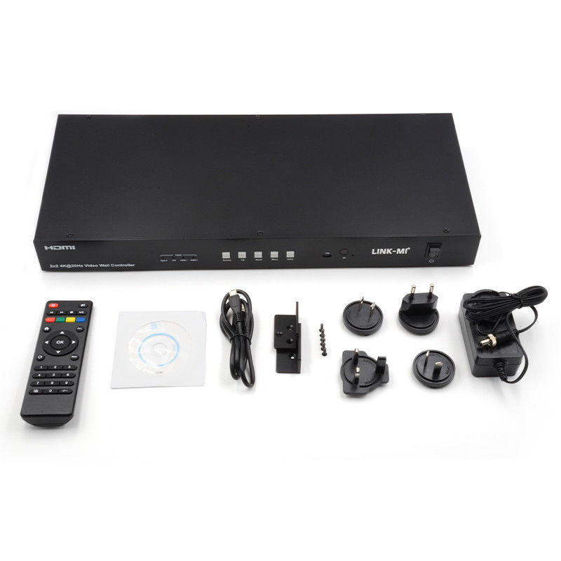 جهاز تحكم مصفوفة حائط فيديو 4K 2x2 1x4 4x1 10x10 شاشة توصيل USB Type C DVI
