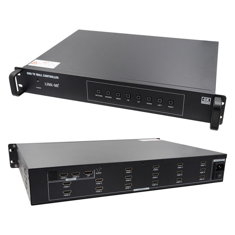 4K 4X4 حاسوب حائط فيديو HDMI 16 مخرجات HDMI تدوير الصورة معالج حائط فيديو