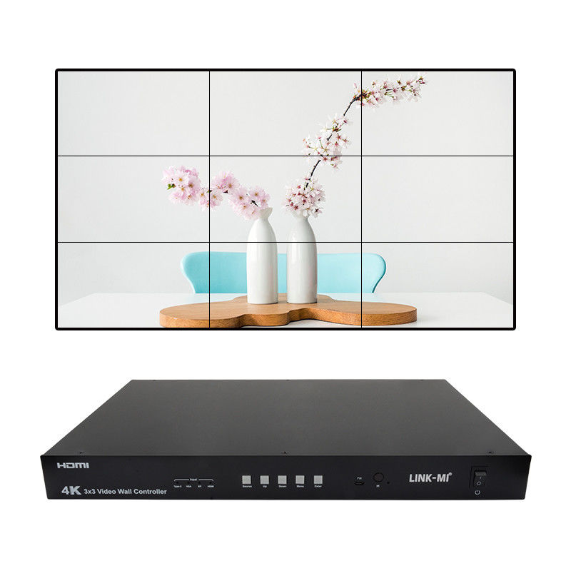 جهاز تحكم حائط فيديو 4K فائق الدقة HDMI DP 3x3 معالج حائط فيديو VGA USB Type-C
