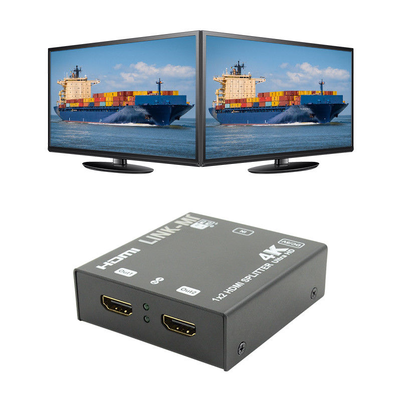 1X2 4K HDMI Extender Splitter دعم 4K2K EDID 3D 2 منفذ الفيديو