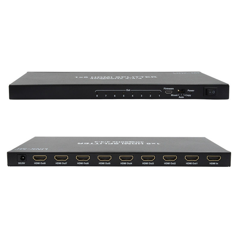 1/8 4K HDMI Splitter 1 في 8 خارج 60Hz 3D 18G Video Audio Splitter لـ 8 شاشات
