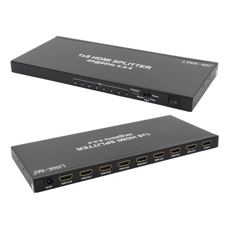 1/8 4K HDMI Splitter 1 في 8 خارج 60Hz 3D 18G Video Audio Splitter لـ 8 شاشات