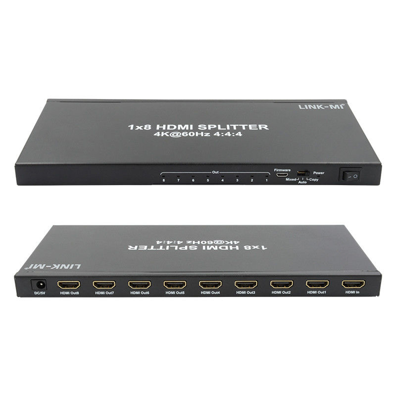 1/8 4K HDMI Splitter 1 في 8 خارج 60Hz 3D 18G Video Audio Splitter لـ 8 شاشات
