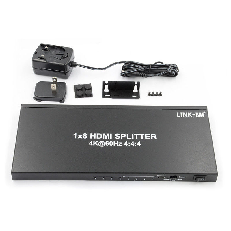 1/8 4K HDMI Splitter 1 في 8 خارج 60Hz 3D 18G Video Audio Splitter لـ 8 شاشات