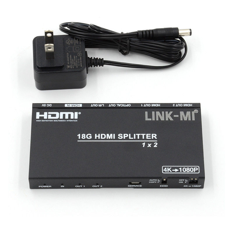 4K 2.0b 2 منفذ HDMI Splitter 4 HDCP 2.2COPY AUTO EDID HDMI الصوت الفيديو استخراج