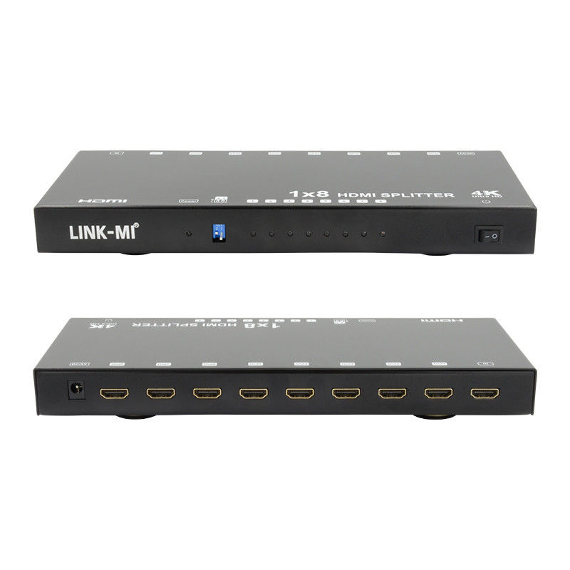 8 منافذ 4K HDMI Splitter Video Splitter 3d EDID 1 في 8 خارج المكرر لـ 8 أجهزة تلفزيون