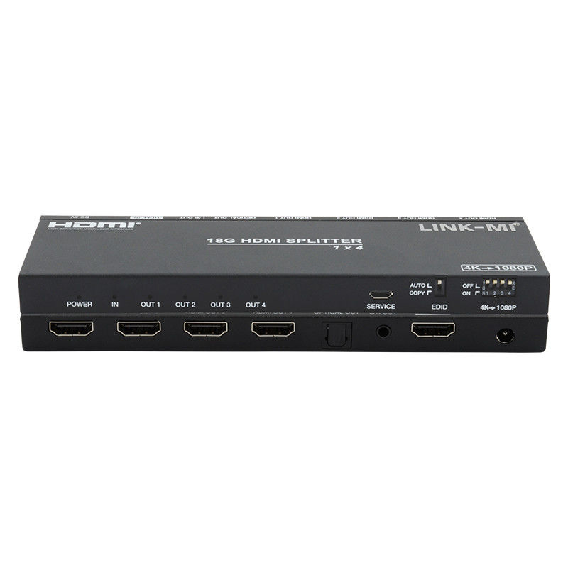 4K 1X4 Multi HDMI Splitter EDID التناظرية البصرية HDMI2.0b 4 منفذ الفيديو
