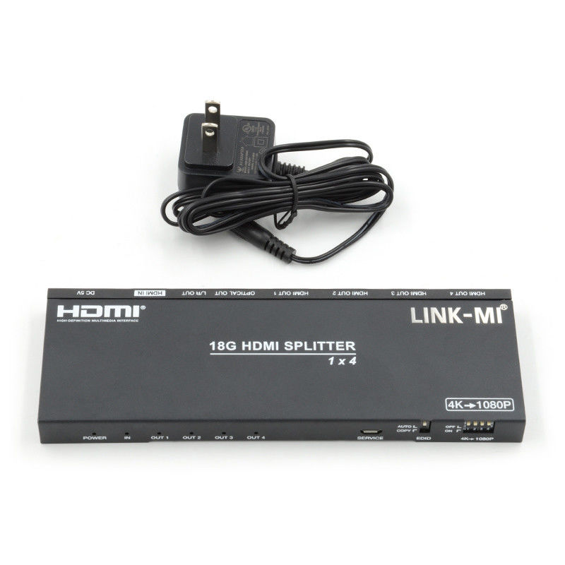 4K 1X4 Multi HDMI Splitter EDID التناظرية البصرية HDMI2.0b 4 منفذ الفيديو