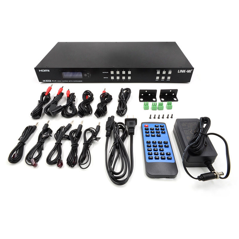 70m 4x4 HDMI Matrix Extender مع 4 HDMI Loop Out 4K HDMI Matrix Switch