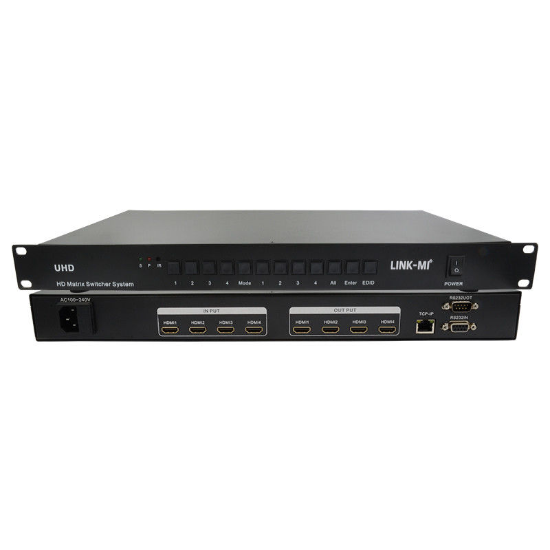 4X4 HDMI Matrix Switcher System دعم 4K HDMI Video Switch RS232 TCP/IP