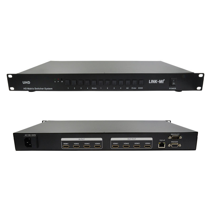 4X4 HDMI Matrix Switcher System دعم 4K HDMI Video Switch RS232 TCP/IP