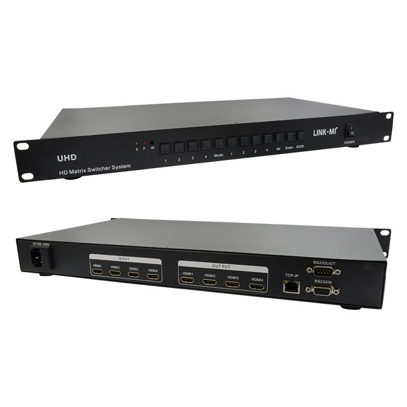 4X4 HDMI Matrix Switcher System دعم 4K HDMI Video Switch RS232 TCP/IP