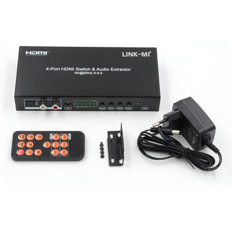 4X1 فيديو HDMI التبديل 2.0 التبديل 4K@60Hz YUV4:44 18Gbps دعم ARC، CEC، HDR