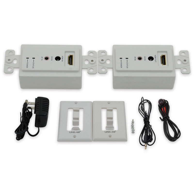 60m HDMI توسيع لوحة الحائط عبر Cat5e Cat 6 إلى HDMI دعم 3D IR