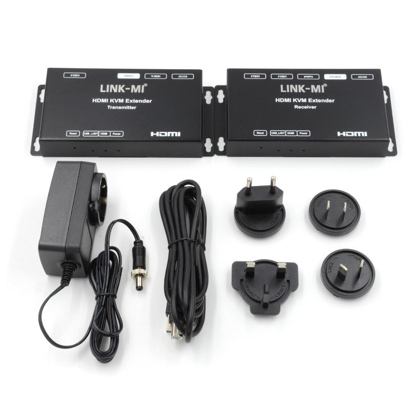 50M HDMI USB KVM Extender Up 50m 100m دعم POC مزدوج USB20