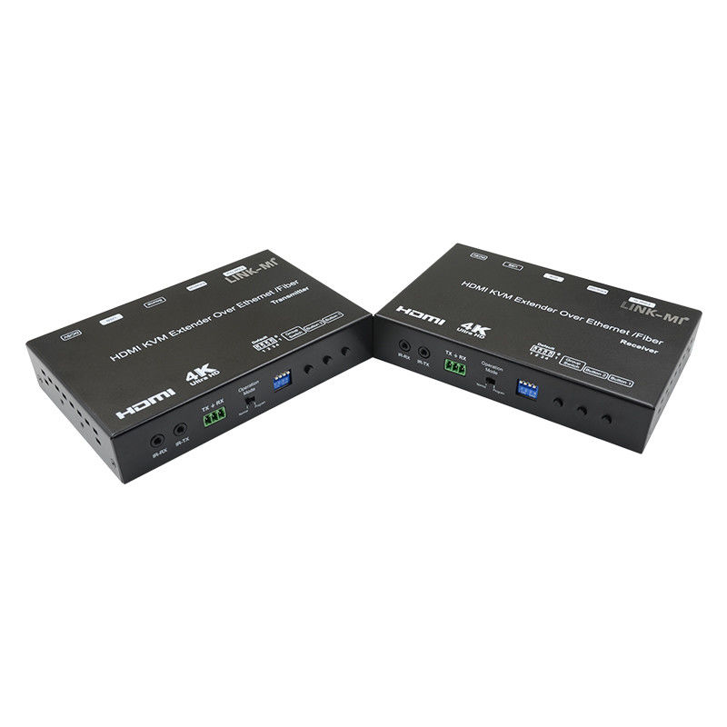 4K AV عبر IP Fiber HDMI KVM Extender دعم Unicast Multicast مع USB RS232
